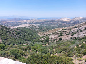 Vista della fertile vallata interna di Naxos