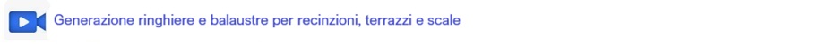 Video lezione: generatore di ringhiere e balaustre